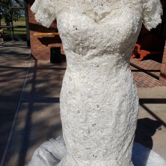 NWT INTUZURI Mermaid Style Lace Galore Wedding gown - Picture 3 of 16